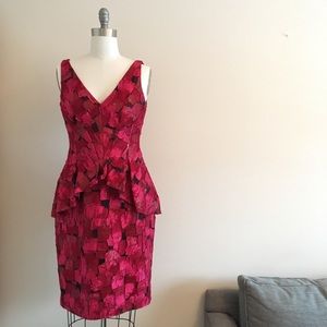 Lela Rose Collection Peplum Dress